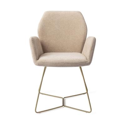 Jesper Home Eetkamerstoel 'Misaki' Beehive Gold, kleur Funky Fudge Jesper Home Eetkamerstoel 'Misaki' Beehive Gold, kleur Funky Fudge