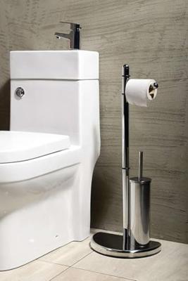 Toiletborstelhouder Sapho Hibiscus Vrijstaand met Toiletrolhouder Chroom