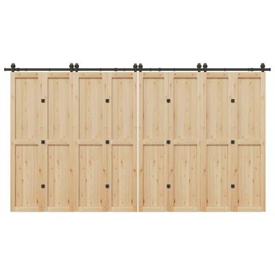 Doos met onderdelen voor schuifdeur 400 cm staal zwart