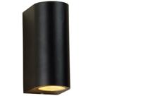 LED&apos;s Light LED Wandlamp buiten - Cilinder met 2 x GU10 fitting - Model Sapri - IP44 - Zwart - thumbnail