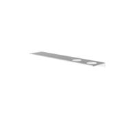 Hotbath &More Planchet 60 cm inclusief bevestigings rails met 2 uitsparingen voor een zeepdispenser of beker Mat wit - thumbnail