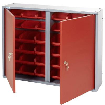 Küpper 70222 Hangkast voor gereedschap (b x h x d) 80 x 60 x 19 cm Rood, Zilver