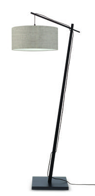 GOOD&MOJO Vloerlamp 'Andes' Bamboe en Eco linnen, 176cm, kleur Dark Linen