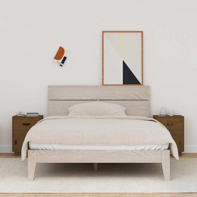 Nachtkastjes 2 st 40x34x55 cm massief grenenhout honingbruin