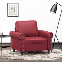 Fauteuil 60 cm kunstleer wijnrood - thumbnail