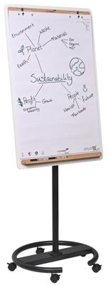 Legamaster Verrijdbare flipchart SKETCH INFINITE (b x h x d) 690 x 2050 x 640 mm Wit, Hout, Zwart Afwisbaar, Beschrijfbaar, In hoogte verstelbaar, Incl.