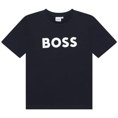Hugo Boss Logo T-Shirt Kids Zwart - Maat 15/16 jaar - Kleur: Zwart | Soccerfanshop