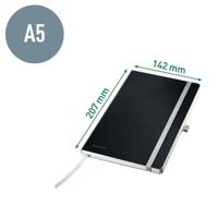 Leitz 44881094 Notitieboek Geruit Satijn-zwart Aantal paginas: 80 DIN A5 - thumbnail