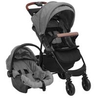 Kinderwagen 3-in-1 staal lichtgrijs - thumbnail