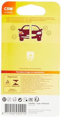 Philips Automotive 5551430 Soffittelamp Standard C5W 5 W 12 V Philips Automotive 5551430 Soffittelamp Standard C5W 5 W 12 V