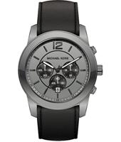 Horlogeband Michael Kors MK8434 Leder Zwart 24mm - thumbnail