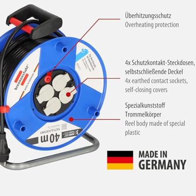 Brennenstuhl Kabelhaspel 40 mtr | 3G2.5 | Plastic | Garant | 1208300 - 1208300 - thumbnail