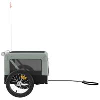 Hondenfietstrailer oxfordstof en ijzer grijs en zwart - thumbnail