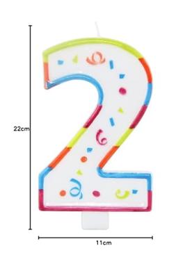 Grote kaars 2 jaar met houder