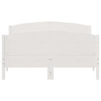 Bedframe zonder matras massief grenenhout wit 120x200 cm - thumbnail