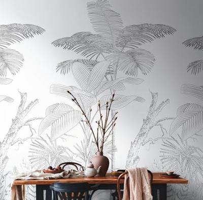 Livingwalls The Wall II - Zwart - Palmen - 392141