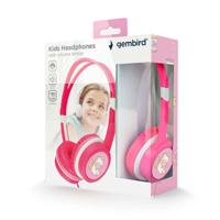 Gembird Hoofdtelefoon voor kinderen, volumeregeling, roze - thumbnail