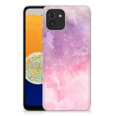 Smartphone hoesje Samsung Galaxy A03 Pink Purple Paint