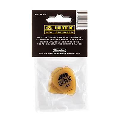 Dunlop 421P88 Ultex Standard Plectrum 0.88mm 6-Pack