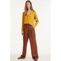Scotch & Soda wide leg palazzo broek roodbruin - thumbnail