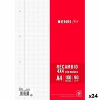 Vervangingsbladen/-messen ENRI Wit A4 100 Lakens (24 Stuks) - thumbnail