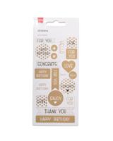 HEMA Stickervellen Goud 15.5x8 - 5 Stuks - thumbnail