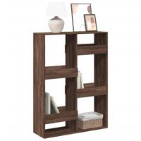 Boekenkast 100x33x135 cm bewerkt hout bruin eikenkleurig - thumbnail