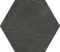 Vloertegel Cifre Ceramica Hexagon Marquina Marmerlook 15x17 cm Mat Zwart Cifre - thumbnail
