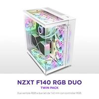 NZXT F140 RGB DUO - 140mm RGB Fan - Twin - White - thumbnail