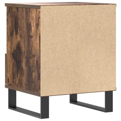 Nachtkastje 40x35x50 cm bewerkt hout gerookt eikenkleurig Nachtkastje 40x35x50 cm bewerkt hout gerookt eikenkleurig