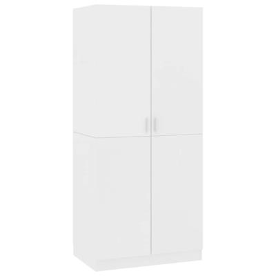 Kledingkast 80x52x180 cm bewerkt hout wit