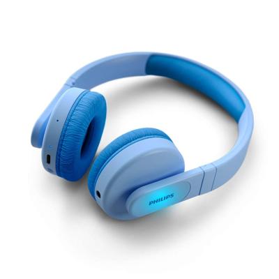 PHILIPS Kids Draadloze on-ear-koptelefoon, draadloze koptelefoon voor kinderen met Bluetooth met gelimiteerd volume, 28 uur afspeeltijd, kleurrijk ontwerp & lichtgewicht, Blauw (Blue)