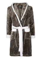 Badjas kind grijs / badjas met capuchon - XL (11-13 jaar) - thumbnail