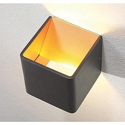 Artdelight Wandlamp Fulda 10x10 cm koper zwart