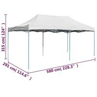 Partytent inklapbaar 3x6 m staal wit - thumbnail