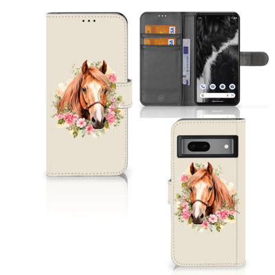 Telefoonhoesje | Met pasjeshouder | voor Google Pixel 7 Paard Telefoonhoesje | Met pasjeshouder | voor Google Pixel 7 Paard
