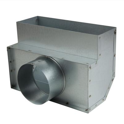 Haakse Roosterschoen 305 X 102mm Met Aansluiting Ø 125mm Haakse Roosterschoen 305 X 102mm Met Aansluiting Ø 125mm