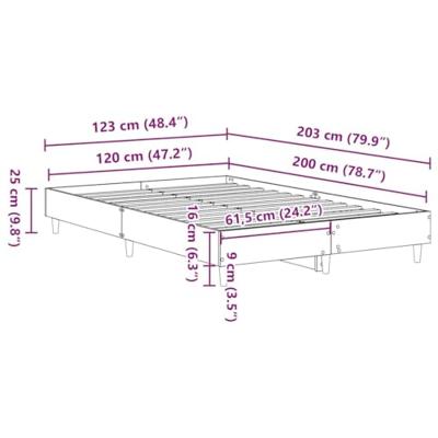 Bedframe zonder matras 120x200 cm spaanplaat wit Bedframe zonder matras 120x200 cm spaanplaat wit