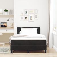 Boxspring bed met matras Zwart 120 x 190 cm Fluweel - thumbnail