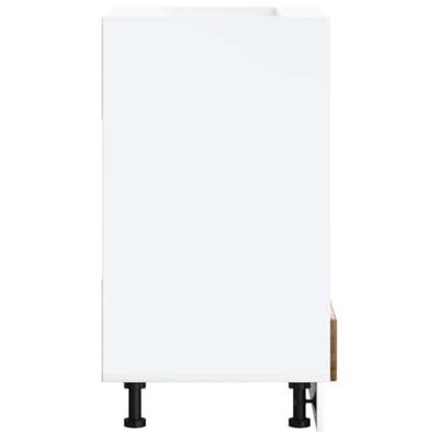 Ovenkast Lucca bewerkt hout gerookt eikenkleurig