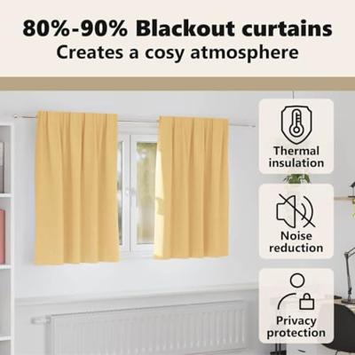 VidaXL Zwart-out gordijnen met ringen 2 pcs beige 140 x 140 cm