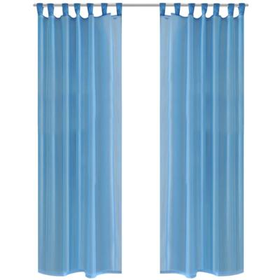 VidaXL Turquoise vitrage 140 x 245 cm 2 stuks