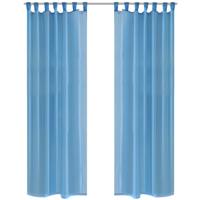 VidaXL Turquoise vitrage 140 x 245 cm 2 stuks - thumbnail