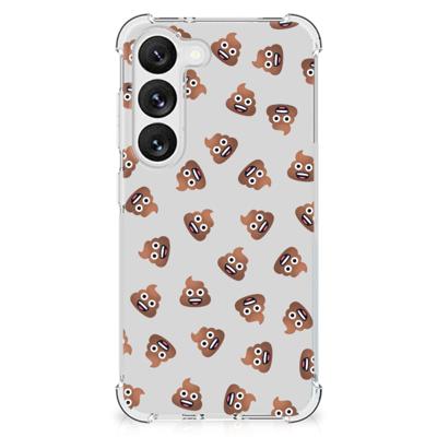 Doorzichtige Silicone Hoesje voor Samsung Galaxy S23 Poep Emojis Doorzichtige Silicone Hoesje voor Samsung Galaxy S23 Poep Emojis