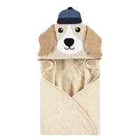 Hudson Baby Unisex Baby Cotton Animal Face Hooded Towel, Baseball Dog, One Size - thumbnail