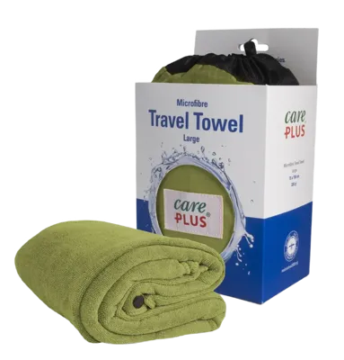 Care Plus Travel Towel Microfibre Large - Groen