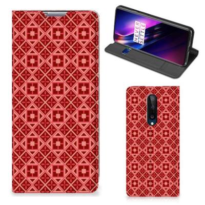 OnePlus 8 | Hoesje met Magneet | Batik Rood