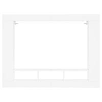 Tv-meubel 152x22x113 cm bewerkt hout wit - thumbnail