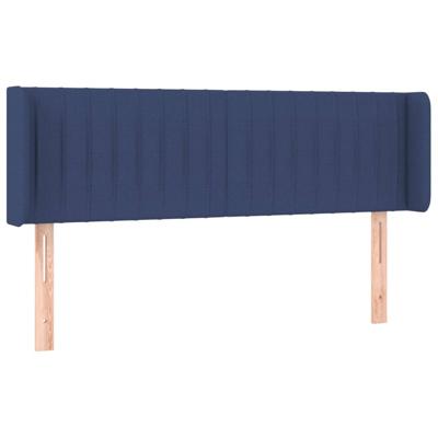 Hoofdbord met randen 147x16x78/88 cm stof blauw