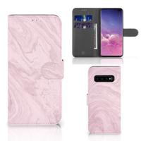 Samsung Galaxy S10 Plus | Bookcase | Marble Pink - Origineel Cadeau Vriendin - thumbnail
